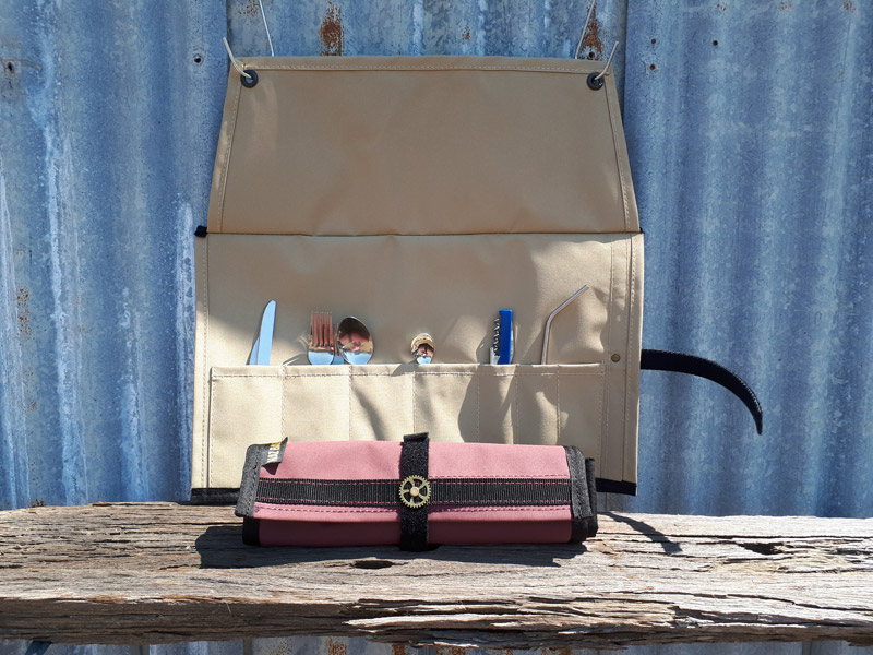 Camp Cutlery Roll Australian Made Tough Canvas